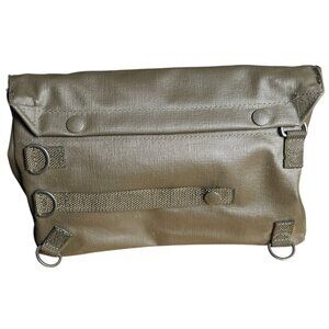Swiss Army Gas Mask Bag Green Rubberized New Military Surplus 1970 80s Militaria